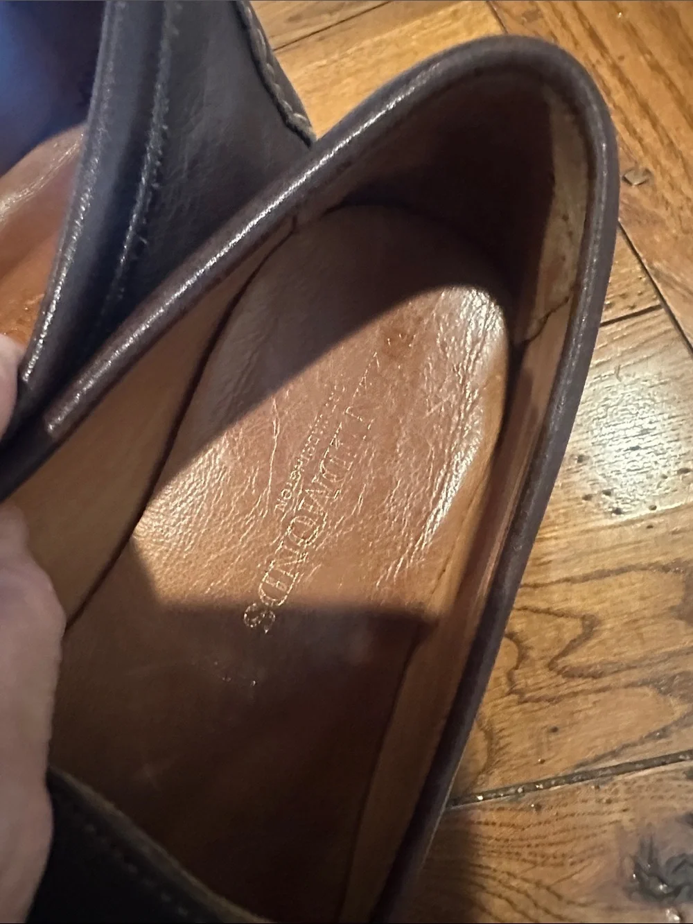 Allen Edmonds Turner Men’s 13D Brown Pebbled Leather Driving Loafers Slip On